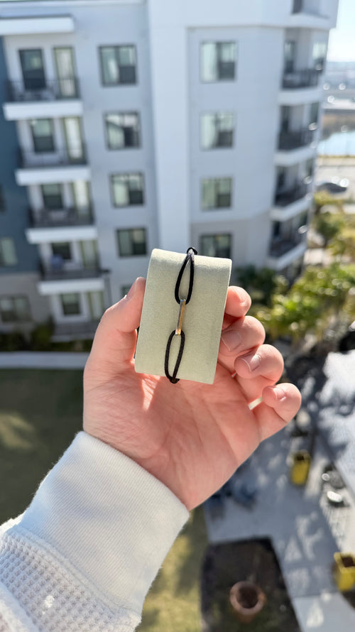 Noir Classique black silk bracelet