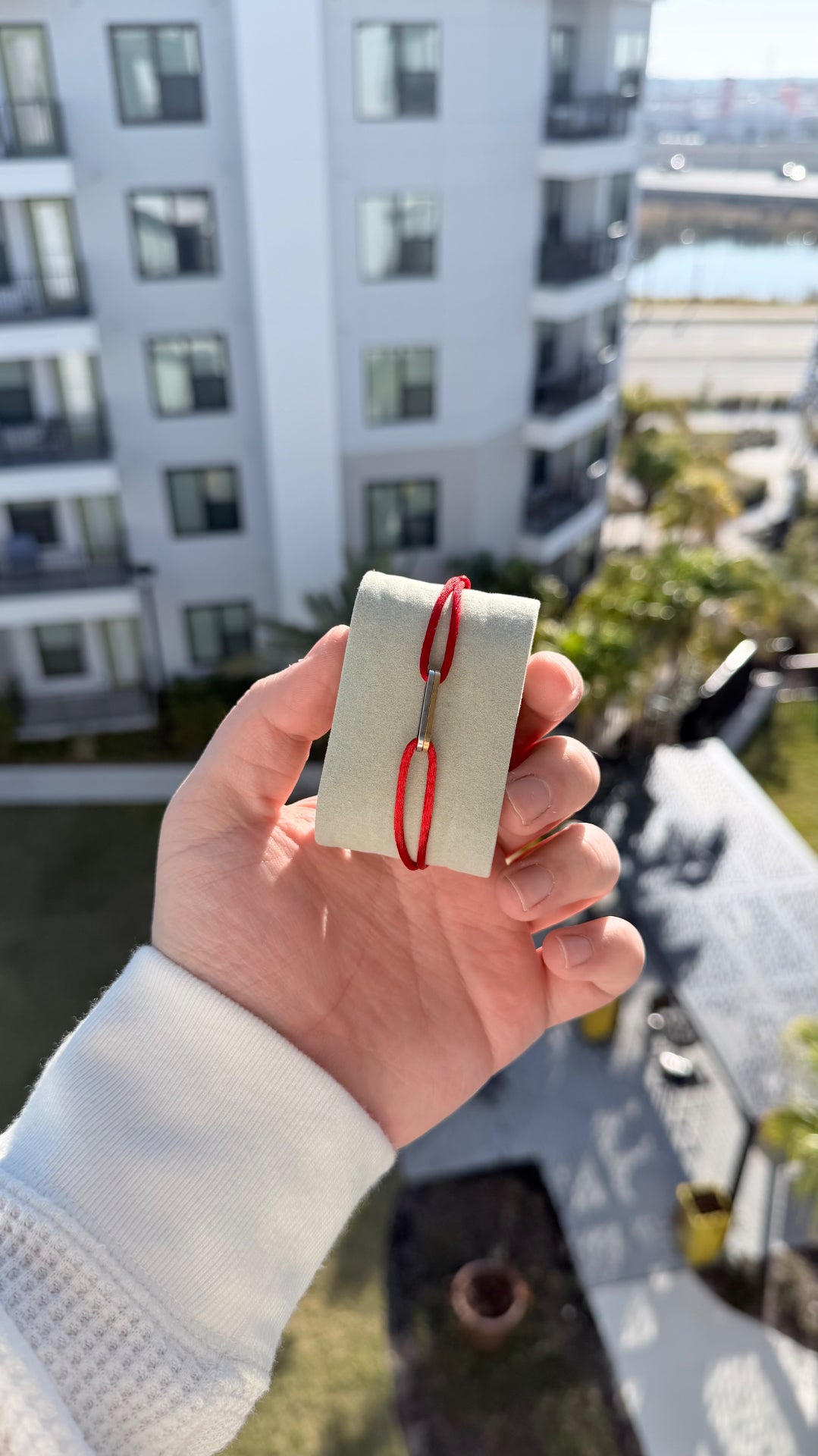 Rouge Double red silk double wrap bracelet